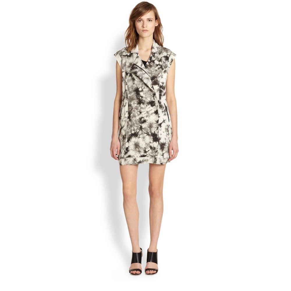 Addison Aldrin Tie-dye Motorcycle Vest Dress